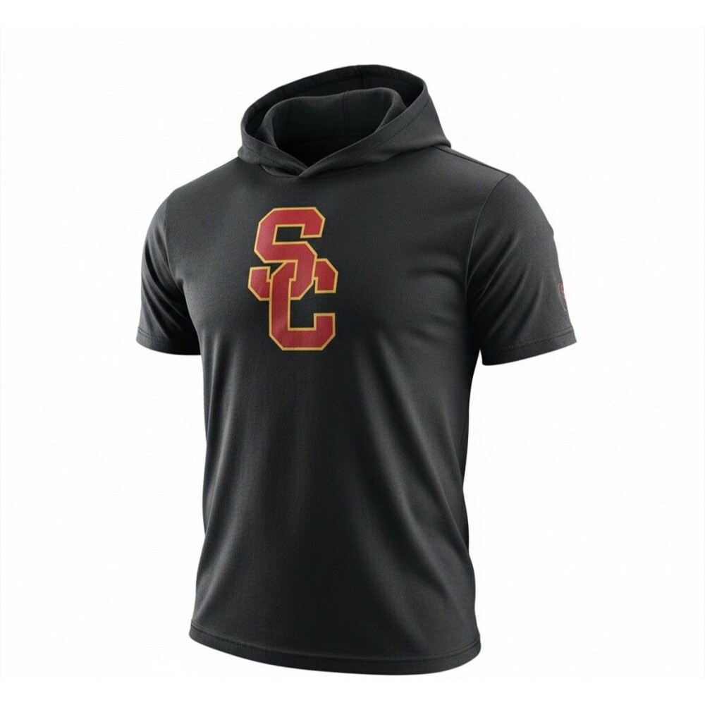Men's Fanatics Black 4XL NCAA USC Trojans Primary Logo Hoodie T-shirt NWT